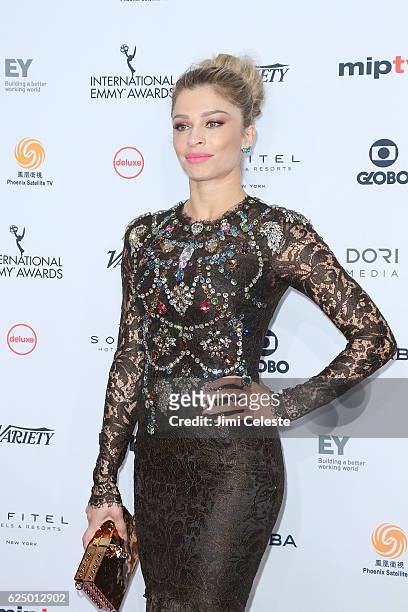 Acteress Grazi Massafera attends The 44th International Emmy Awards at New York Hilton on November 21, 2016 in New York City.