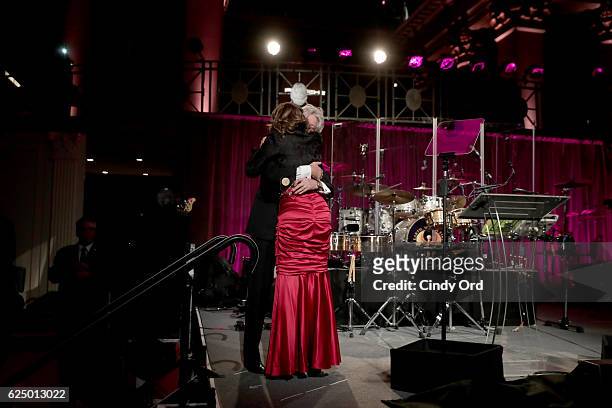 Sir Bob Geldof and Honoree Heloise Pratt onstage at the 2016 Angel Ball hosted by Gabrielle's Angel Foundation For Cancer Research on November 21,...