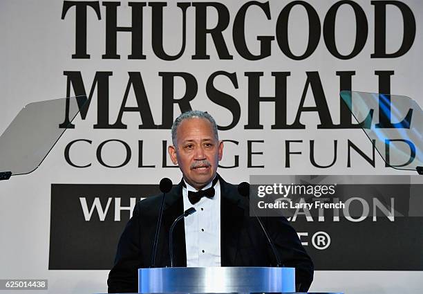 Managing Principal of Beveridge and Diamond, P.C and TMCF Honoree Ben Wilson accepts the Thurgood Marshall Legacy Award onstage at the Thurgood...