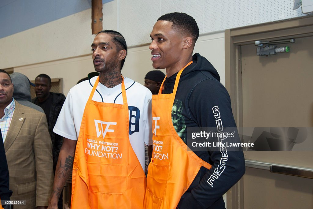 Russell Westbrook and Why Not? Foundation Host 5th Annual Thanksgiving Dinner