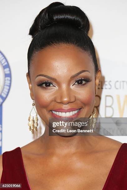 Actress Nadege August arrives at the 26th Annual NAACP Theatre Awards at Saban Theatre on November 21, 2016 in Beverly Hills, California.