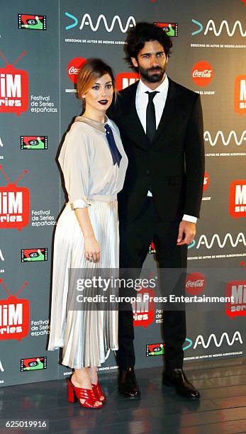 Blanca Suarez and Ruben Cortada attend the premiere of 'Lo Que Escondian Sus Ojos' Tv serie at Cineteca Matadero on November 21, 2016 in Madrid,...