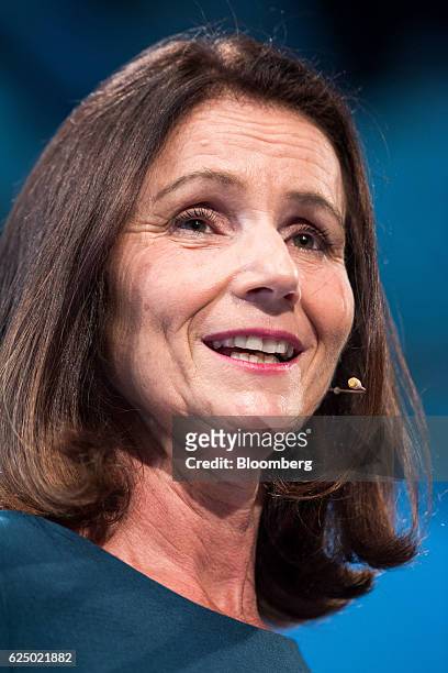 Carolyn Fairbairn, director general of the Confederation of British Industry speaks at the Confederation of British Industry annual conference in...