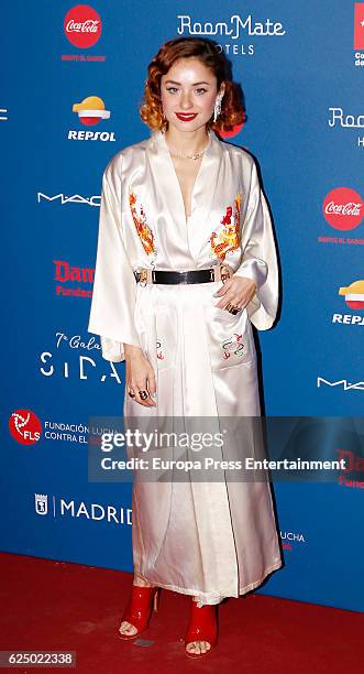 Miranda Makaroff attends 'Gala Sida' 2016 at Cibeles Palace on November 21, 2016 in Madrid, Spain.