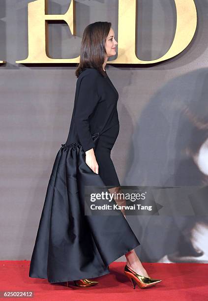 Marion Cotillard attends the UK Premiere of "Allied" at Odeon Leicester Square on November 21, 2016 in London, England.