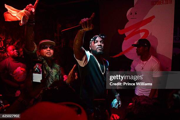 Knicks and Young Jeezy Perform at a Secret show at the Music room on October 29, 2016 in Atlanta, Georgia.