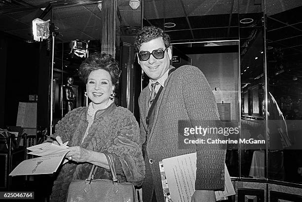 Cindy Adams and Michael Musto attend the nominees luncheon for 65th Annual Academy Awards on March 23, 1993 at the Russian Tea Room in New York City,...