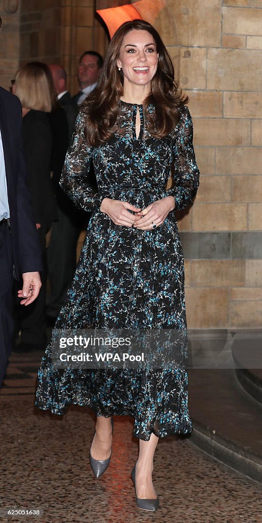 The Duchess Of Cambridge Attends A Tea Party In Honour Of 'Dippy' The Dinosaur At The Natural History Museum