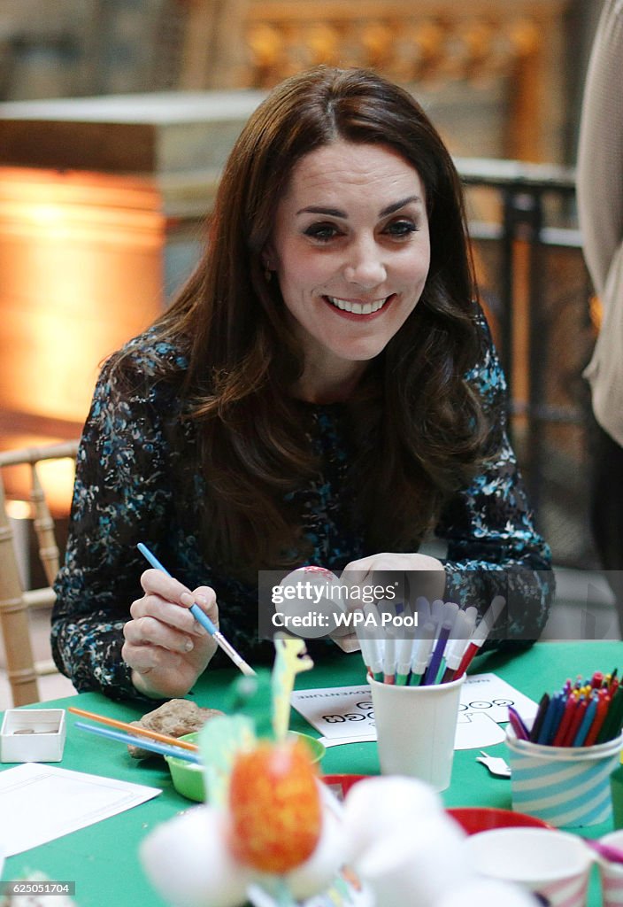 The Duchess Of Cambridge Attends A Tea Party In Honour Of 'Dippy' The Dinosaur At The Natural History Museum