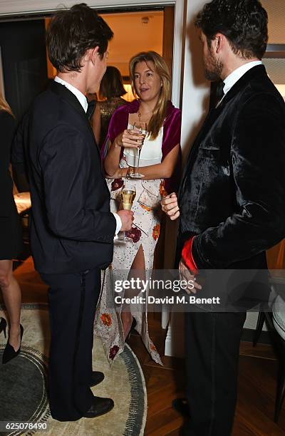 Jake Thomson, Caroline Rupert and Hickman Bacon attend a VIP dinner to celebrate The Animal Ball 2016 presented by Elephant Family at The Arts Club...