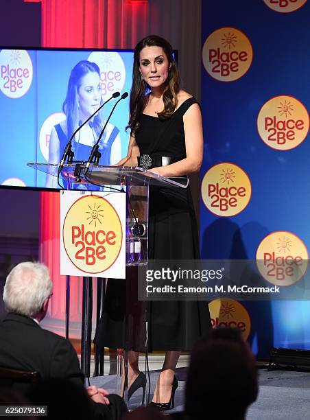 Catherine, Duchess of Cambridge attends Place2Be Wellbeing in Schools Awards at Mansion House on November 22, 2016 in London, United Kingdom.