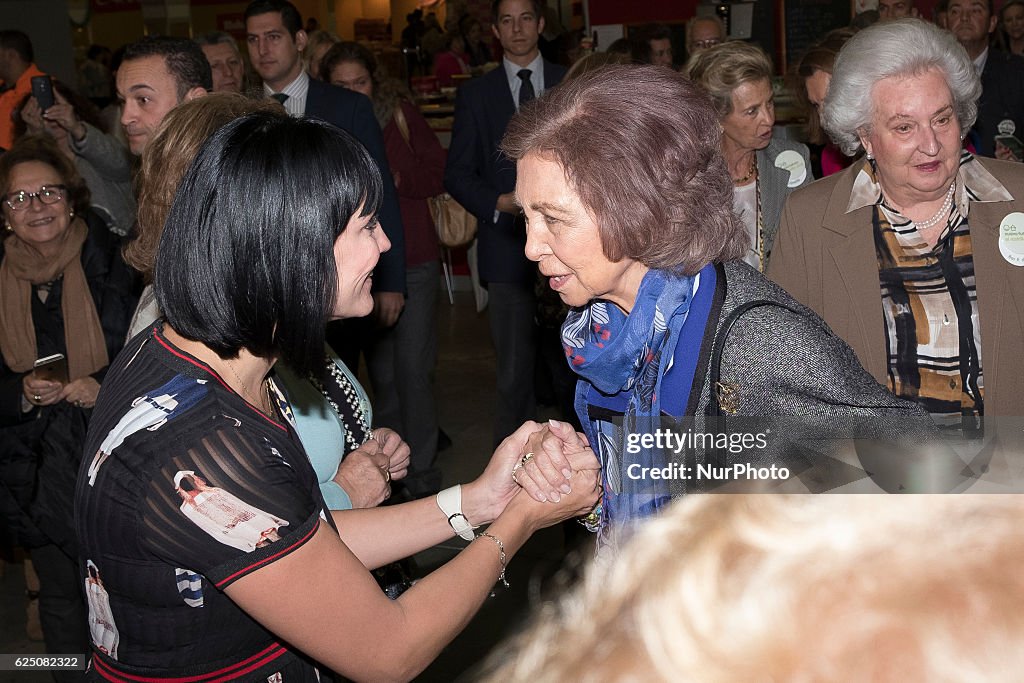 Queen Sofia of Spain visit the veneer rake Nuevo Futuro