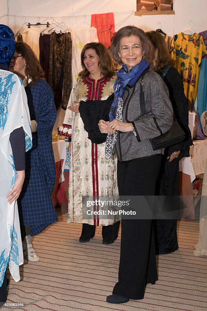 Queen Sofia of Spain visit the veneer rake Nuevo Futuro