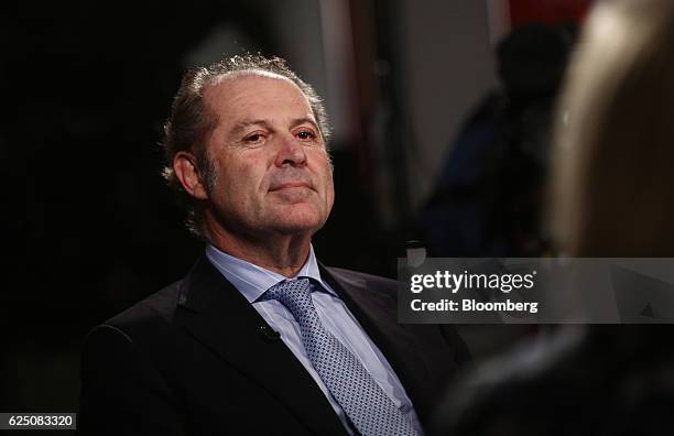 Philippe Donnet, chief executive officer of Assicurazioni Generali SpA, listens during a Bloomberg Television interview in London, U.K., on Tuesday,...