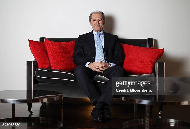 Philippe Donnet, chief executive officer of Assicurazioni Generali SpA, sits for a photograph following a Bloomberg Television interview in London,...