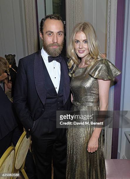 James Middleton and Donna Air attend The Animal Ball 2016 Presented by Elephant Family - VIP dinner at The Langham Hotel on November 22, 2016 in...