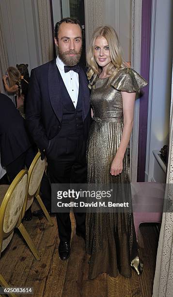 James Middleton and Donna Air attend The Animal Ball 2016 Presented by Elephant Family - VIP dinner at The Langham Hotel on November 22, 2016 in...