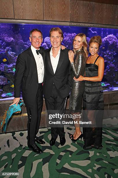 Tim Jefferies, Damian Aspinall, Malin Jefferies and Victoria Fisher attend a VIP dinner to celebrate The Animal Ball 2016 presented by Elephant...