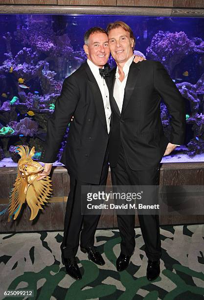 Tim Jefferies and Damian Aspinall attend a VIP dinner to celebrate The Animal Ball 2016 presented by Elephant Family at Sexy Fish on November 22,...
