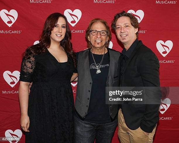 Jessie Allen, Richie Supa and Doug Emery songwriter and guitarist attends a special event at the Recovery Unplugged Treatment Center for MusiCares on...