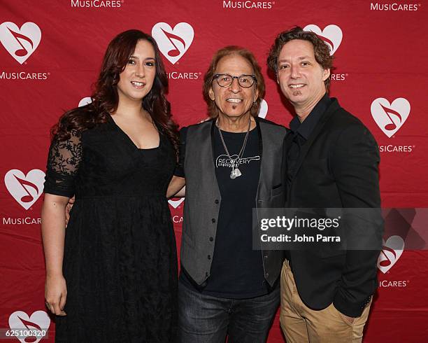 Jessie Allen, Richie Supa and Doug Emery songwriter and guitarist attends a special event at the Recovery Unplugged Treatment Center for MusiCares on...