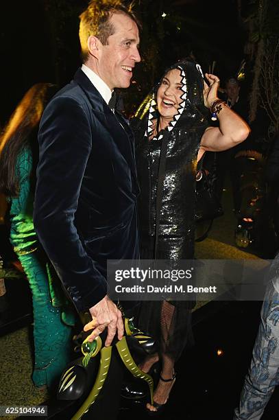 Ben Elliot and Countess Maya von Schoenburg attend The Animal Ball 2016 presented by Elephant Family at Victoria House on November 22, 2016 in...