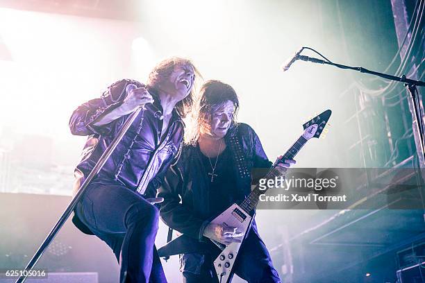 Joey Tempest and John Norum of Europe perform in concert at Sala Razzmatazz on November 22, 2016 in Barcelona, Spain.