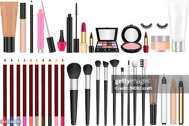 bildbanksillustrationer, clip art samt tecknat material och ikoner med cosmetics - kompakt puder