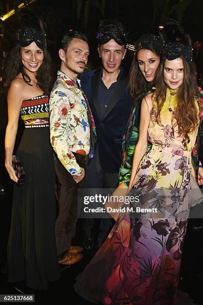 Jasmine Hemsley, Matthew Williamson, Joseph Velosa, Rosanna Falconer and Sarah Ann Macklin attend The Animal Ball 2016 presented by Elephant Family...