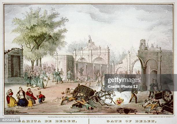 Mexican-American War 1846-1848: Battle of Chapultepec September 1847. US forces under Winfield Scott _defeated Mexicans under Nicolas Bravo....