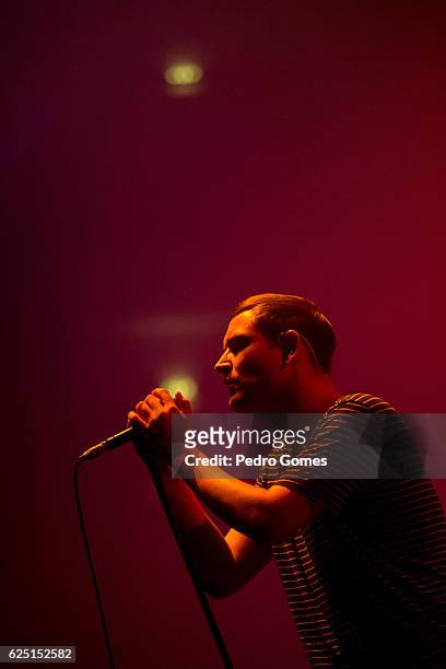James Graham of The Twilight Sad opens for The Cure at MEO Arena on November 22, 2016 in Lisbon, Portugal.