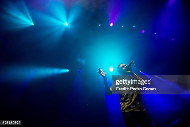 James Graham of The Twilight Sad opens for The Cure at MEO Arena on November 22, 2016 in Lisbon, Portugal.