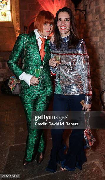 Mary Portas and Melanie Rickey attend the Save The Children Winter Gala at The Guildhall on November 22, 2016 in London, England.