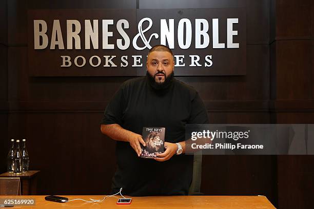 Khaled attends the book signing for "The Keys" at Barnes & Noble at The Grove on November 22, 2016 in Los Angeles, California.