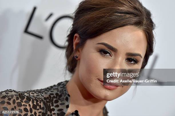 Singer Demi Lovato arrives at Glamour Women of the Year 2016 at NeueHouse Hollywood on November 14, 2016 in Los Angeles, California.