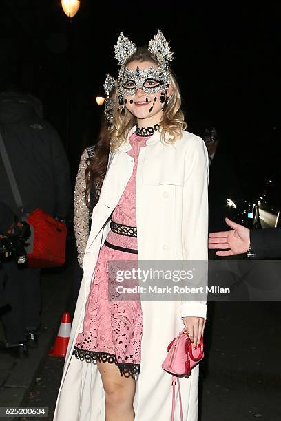 Amber Atherton attending the The Animal Ball on November 22, 2016 in London, England.