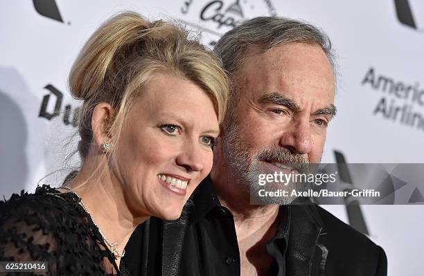 Singer Neil Diamond and wife Katie McNeil attend Capitol Records 75th Anniversary Gala at Capitol Records Tower on November 15, 2016 in Los Angeles,...