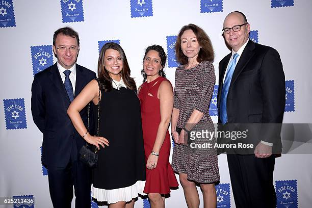Benoit Chatard, Masha Pearl, Gia Machlin, Marie Chatardova and Marc Bilski attend The Blue Card Annual Benefit Dinner 2016 at Jazz at Lincoln Center...