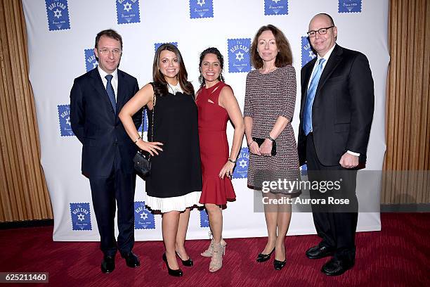 Benoit Chatard, Masha Pearl, Gia Machlin, Marie Chatardova and Marc Bilski attend The Blue Card Annual Benefit Dinner 2016 at Jazz at Lincoln Center...