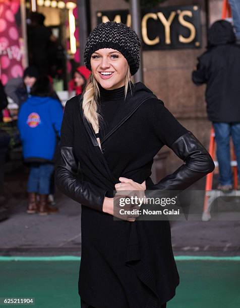 Kelsea Ballerini attends the 90th anniversary Macy's Thanksgiving day parade rehearsals at Macy's Herald Square on November 22, 2016 in New York City.