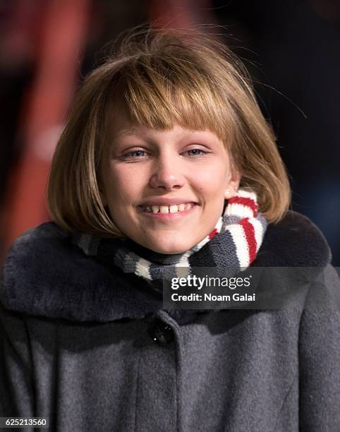 Singer Grace VanderWaal attends the 90th anniversary Macy's Thanksgiving day parade rehearsals at Macy's Herald Square on November 22, 2016 in New...