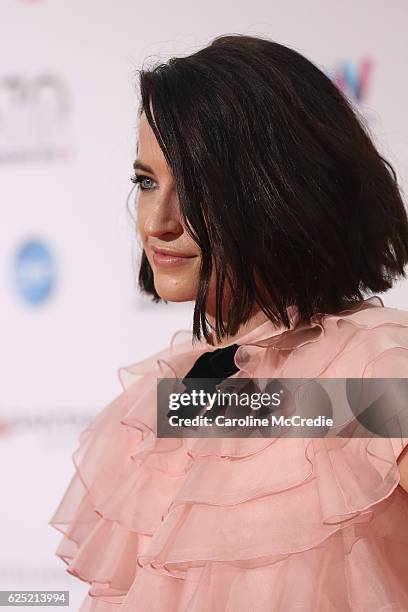 Megan Washington arrives for the 30th Annual ARIA Awards 2016 at The Star on November 23, 2016 in Sydney, Australia.