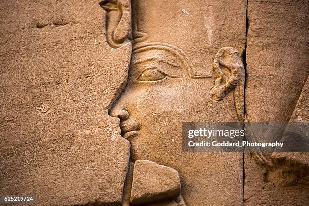 egipto: templo de edfu - horus fotografías e imágenes de stock