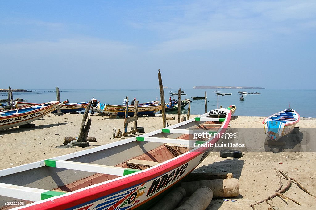 Fishing boats at N'gor beach