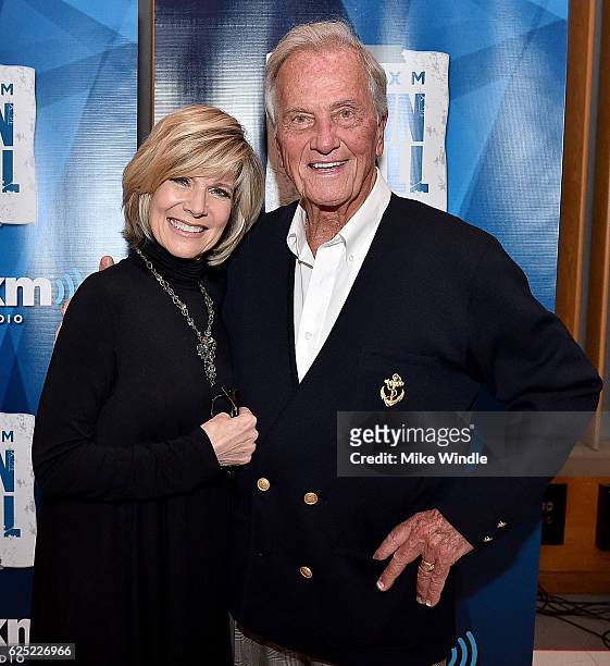 Singers Debby Boone and Pat Boone attend SiriusXM's Town Hall with Pat Boone at Capitol Records Tower on November 22, 2016 in Los Angeles, California.