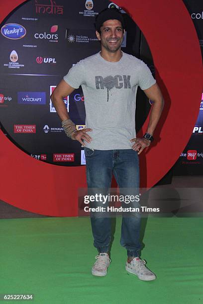 Bollywood actor Farhan Akhtar during Global Citizen India concert 2016 at BKC, on November 19, 2016 in Mumbai, India. Coldplay's frontman Chris...