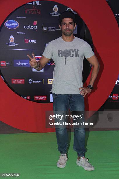 Bollywood actor Farhan Akhtar during Global Citizen India concert 2016 at BKC, on November 19, 2016 in Mumbai, India. Coldplay's frontman Chris...