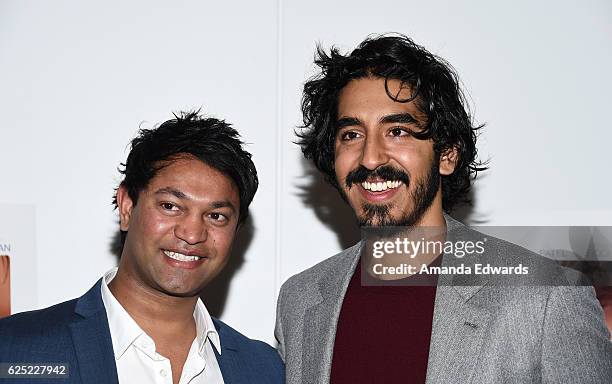 Businessman Saroo Brierley and actor Dev Patel attend a special Los Angeles screening of The Weinstein Co.'s "Lion" at the Samuel Goldwyn Theater on...
