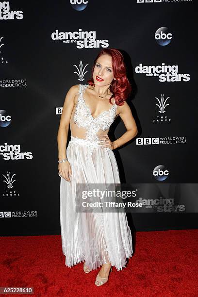 Dancer Sharna Burgess attends the "Dancing With The Stars" live finale at The Grove on November 22, 2016 in Los Angeles, California.