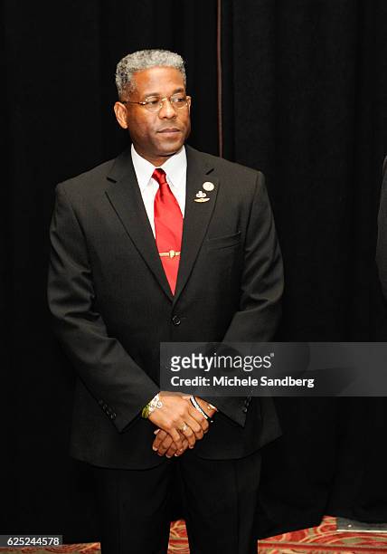 American politician Congressman Allen West attends the 'Lincoln Day Dinner' at the Kravis Center, West Palm Beach, Florida, February 24, 2011. West...